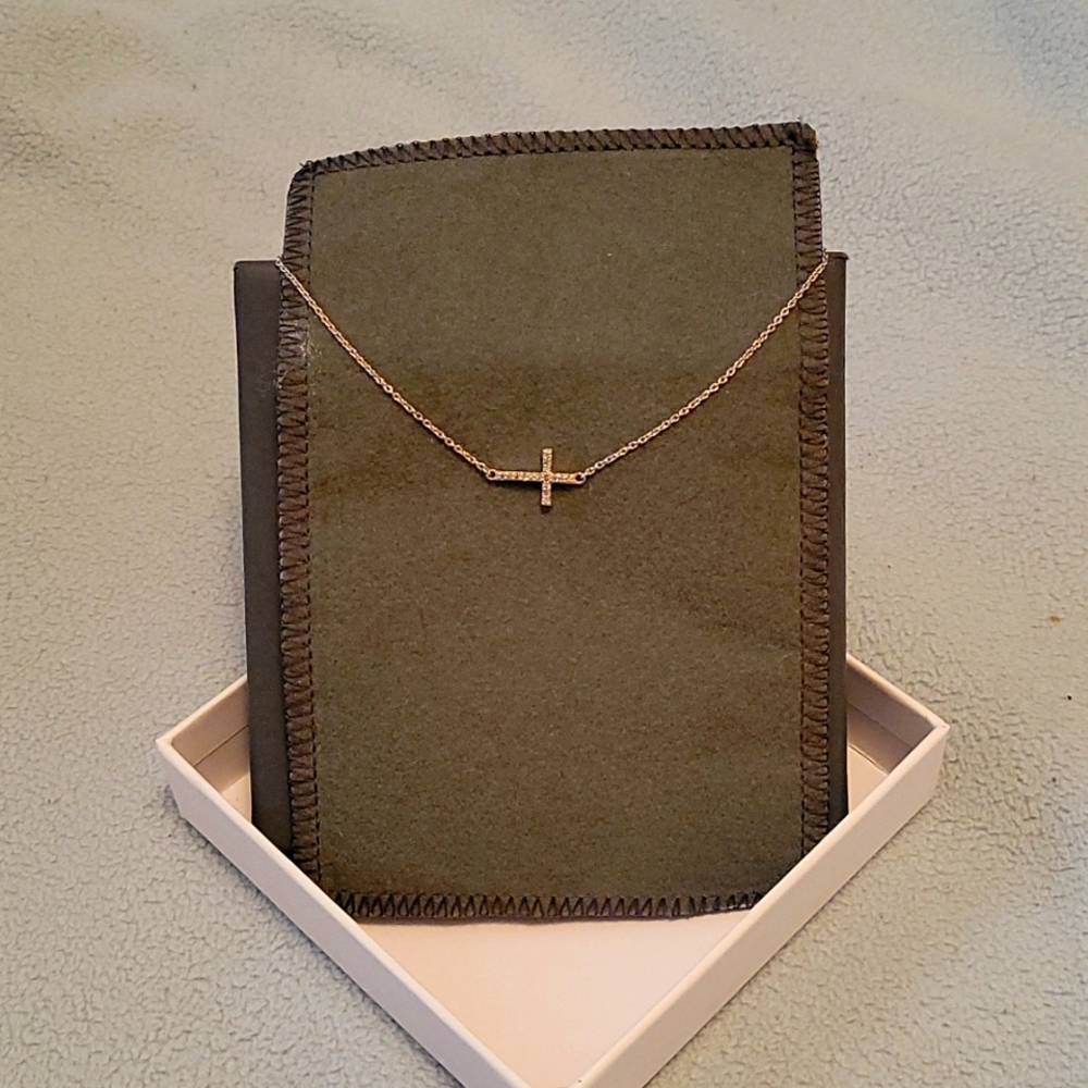 Macy's silver diamond necklace